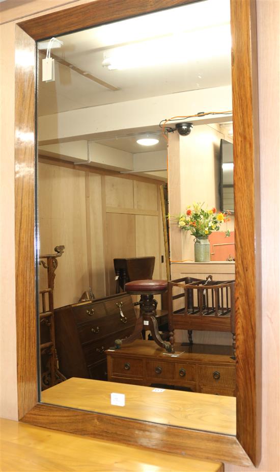 A Victorian rosewood wall mirror, W.77cm H.127cm